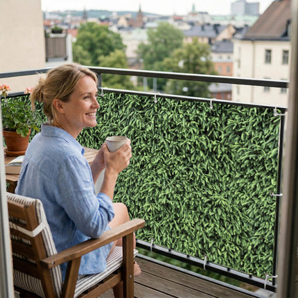 Wichtel als Balkonsichtschutz Innenansicht