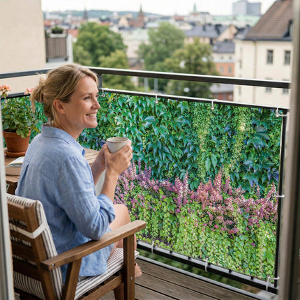Wilde Uschi als Balkonsichtschutz Innenansicht