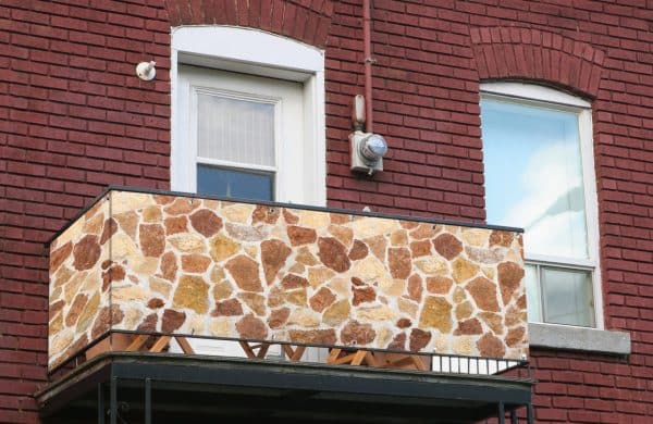 myfence Sichtschutz Giraffe Anwendung Balkon