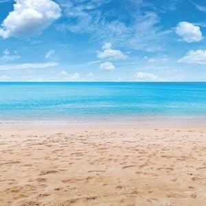 Sichtschutz mit Motiv Valeria: wunderschöne Strandszene